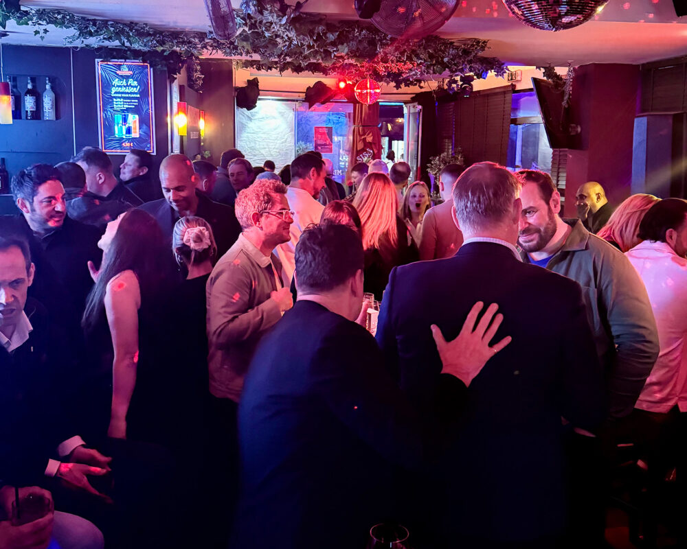 Retail industry at the Creative Retail Awards networking event in Dusseldorf during EuroShop
