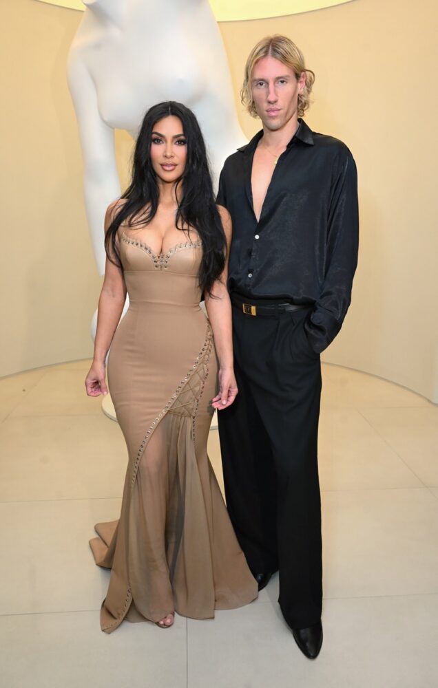 SKIMS Marks London Flagship With Kim Kardashian 7 Kim Kardashian and Ludovic de Saint Sernin attend the SKIMS London Flagship Launch Party on Regent Street on September 18, 2026 in London, England. (Photo by Dave Benett/Getty Images for SKIMS)